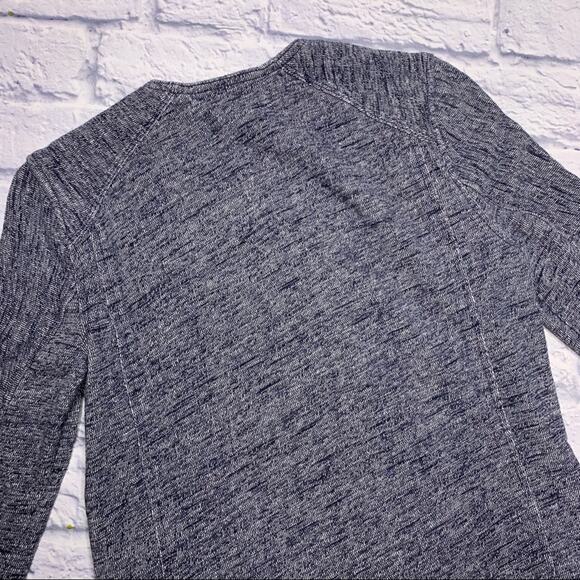 Gap Zip Up Moto Jacket in Heathered Blue - Picture 9 of 9